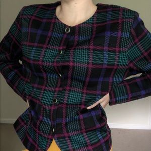 Vintage plaid blouse